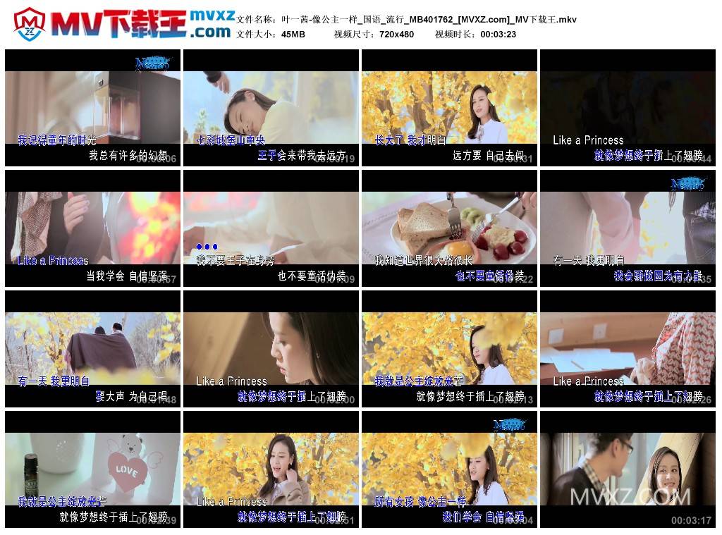 叶一茜-像公主一样_国语_流行_MB401762